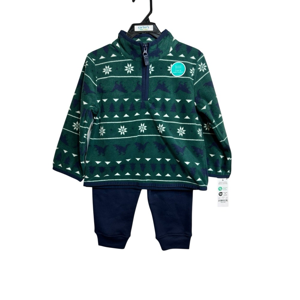 carters child of mine toddler boys sweat shirt & sweat pants outfit size 2T